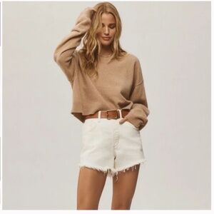 Anthropologie Alani Cashmere Sweater by Pilcro: Cropped Crew Neck Edition
